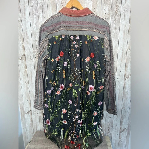 Soft Surroundings Mix-Media Long Top Tunic Size Large - Picture 4 of 4